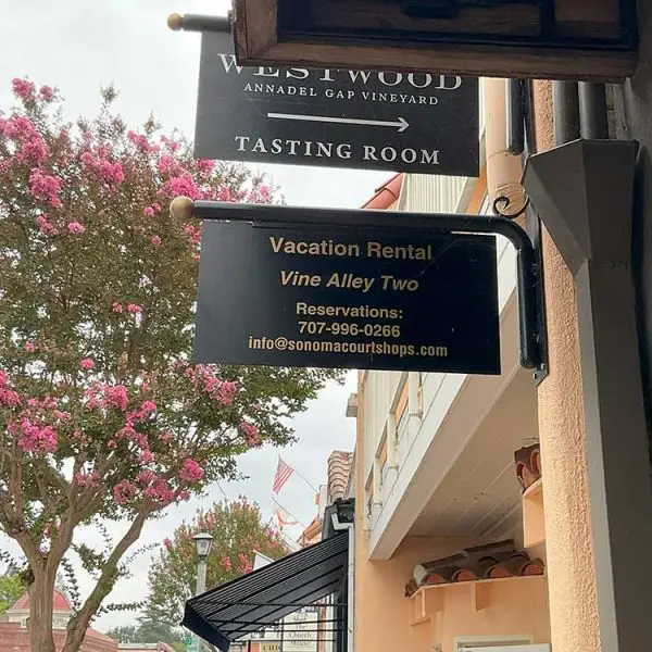 Vine Alley Rentals sign