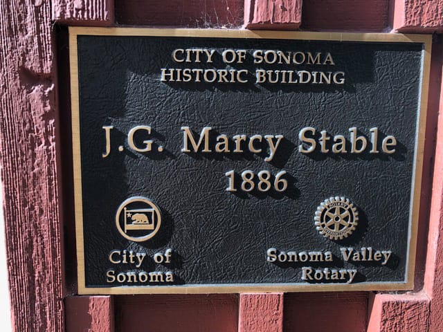 J.G. Marcy Stable sign